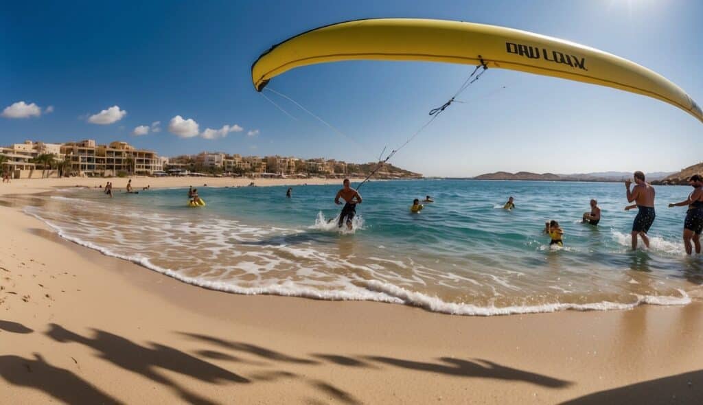 African and Middle Eastern beach scenes with exotic spots and beach breaks. Perfect for illustrating the best water skiing spots worldwide